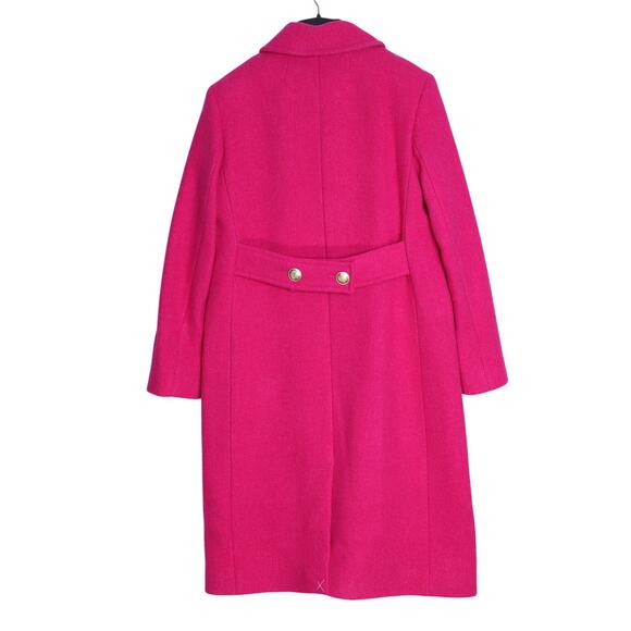 J. CREW NWT Warwick Italian Wool Blend Stadium Cloth Topcoat Pink Women's 00 - Picture 7 of 10